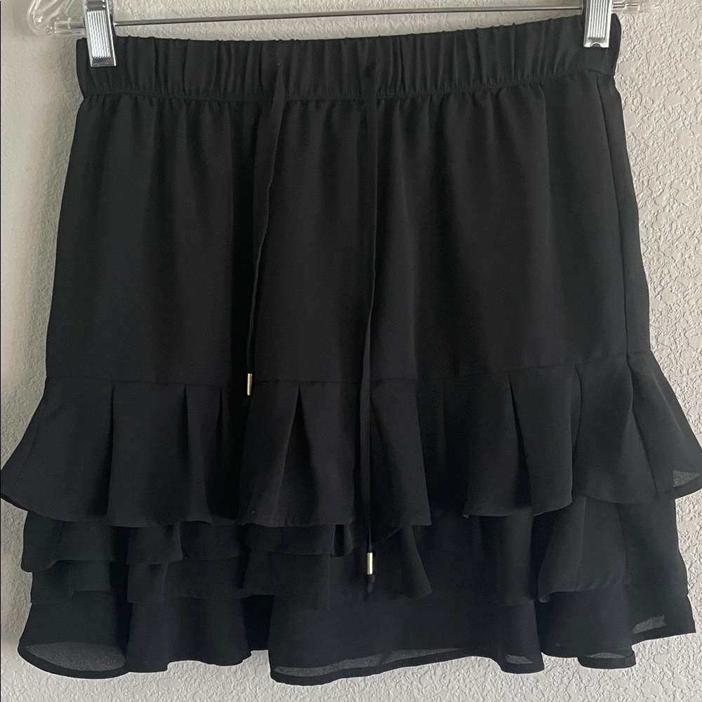 Banana Republic Black Ruffled Mini Skirt